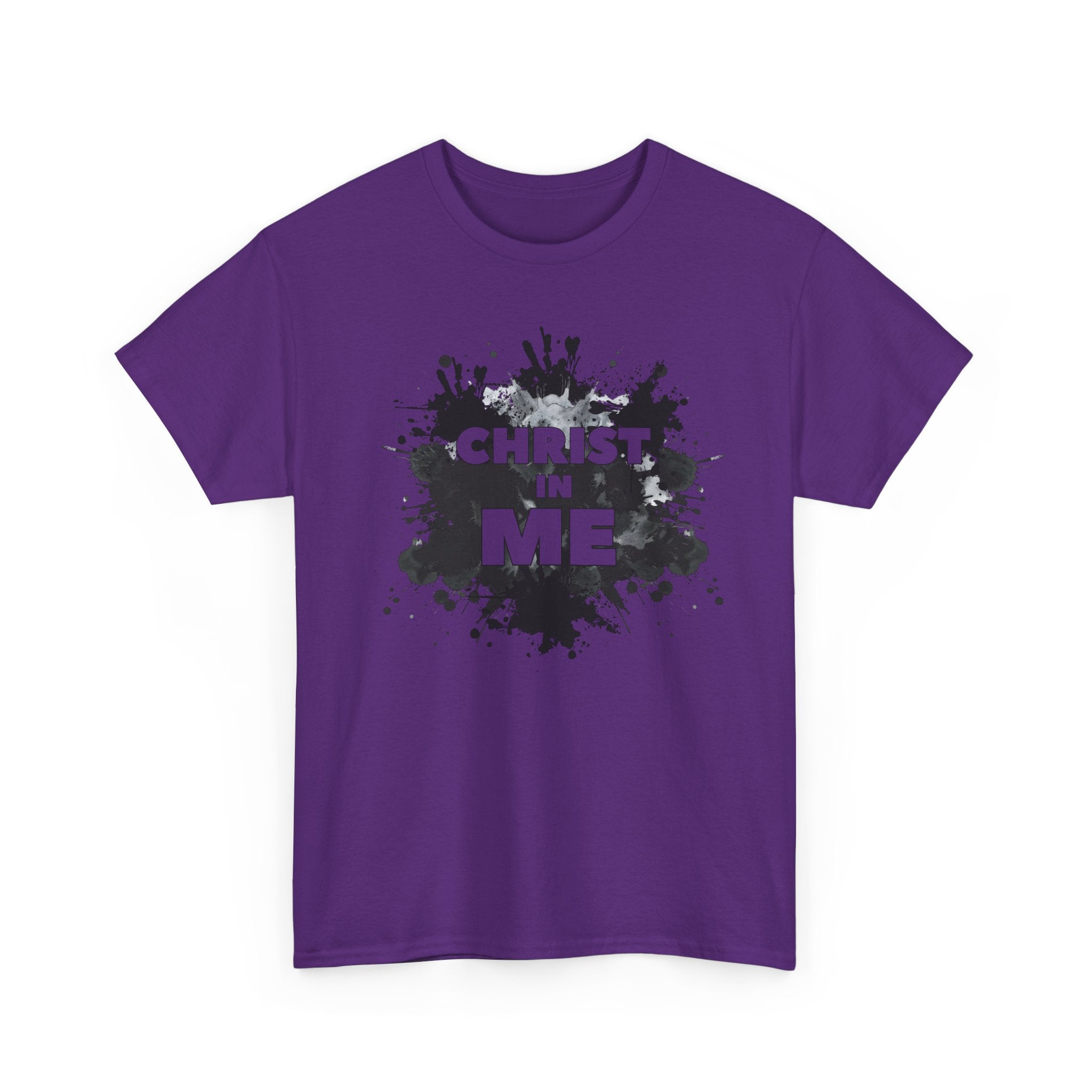 Christian 'Christ in Me' Graphic Tee — Faith-Based Splash Design