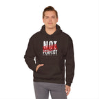 Not Perfect — Forgiven Hoodie | Christian Inspirational Sweatshirt (Romans 5:8, Still Loved/Still Chosen)