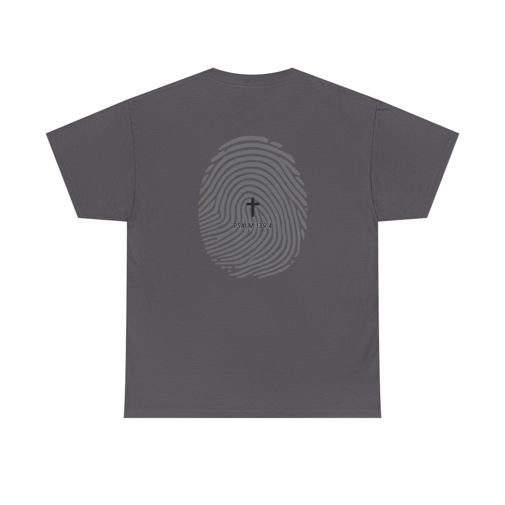 Fingerprint Graphic Tee — Minimalist Identity T‑Shirt