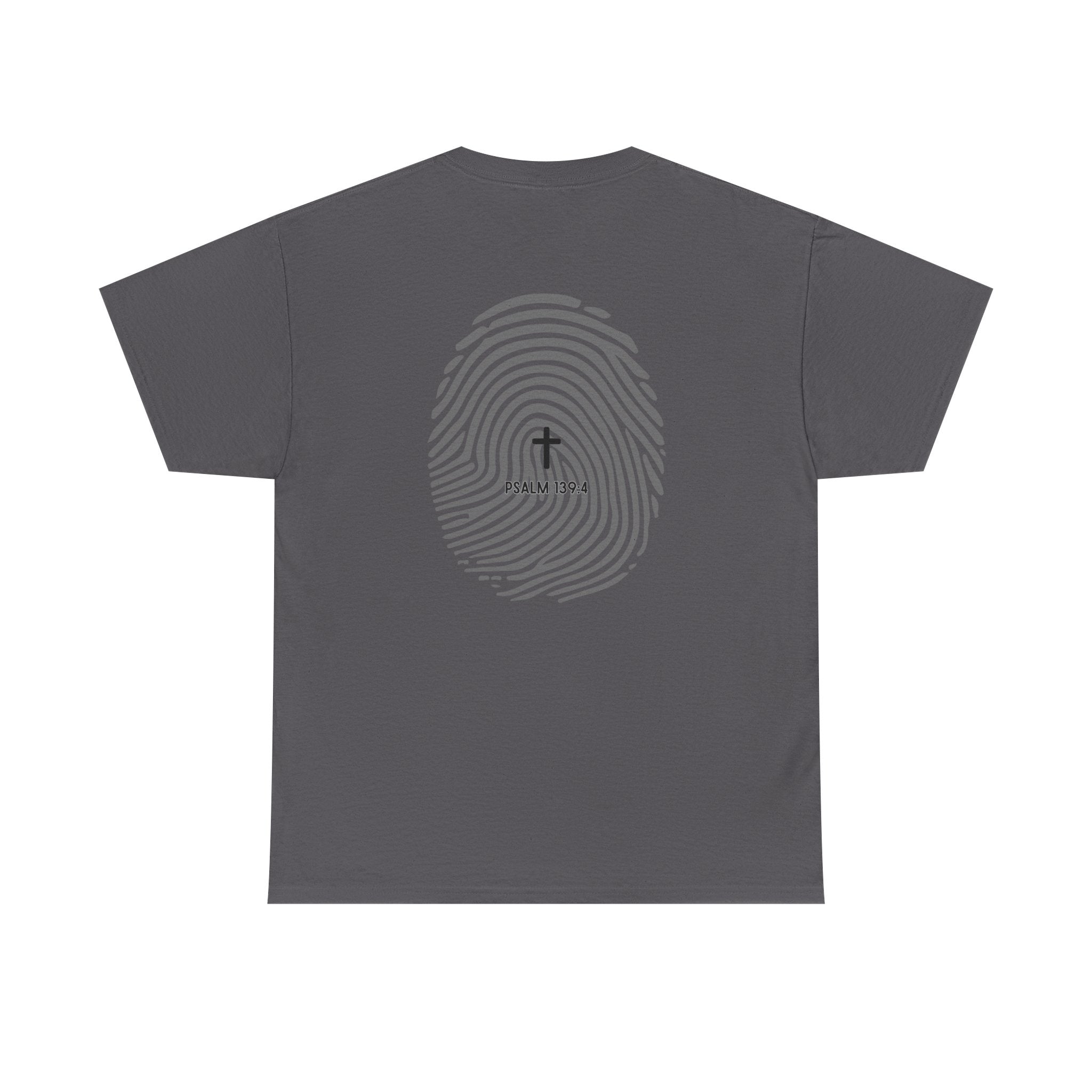 Fingerprint Graphic Tee — Minimalist Identity T‑Shirt
