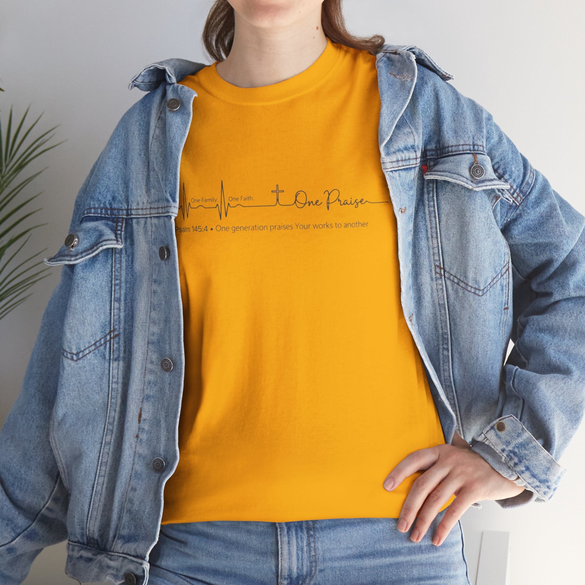 Faith Heartbeat T‑Shirt — I Surrender Script Christian Tee