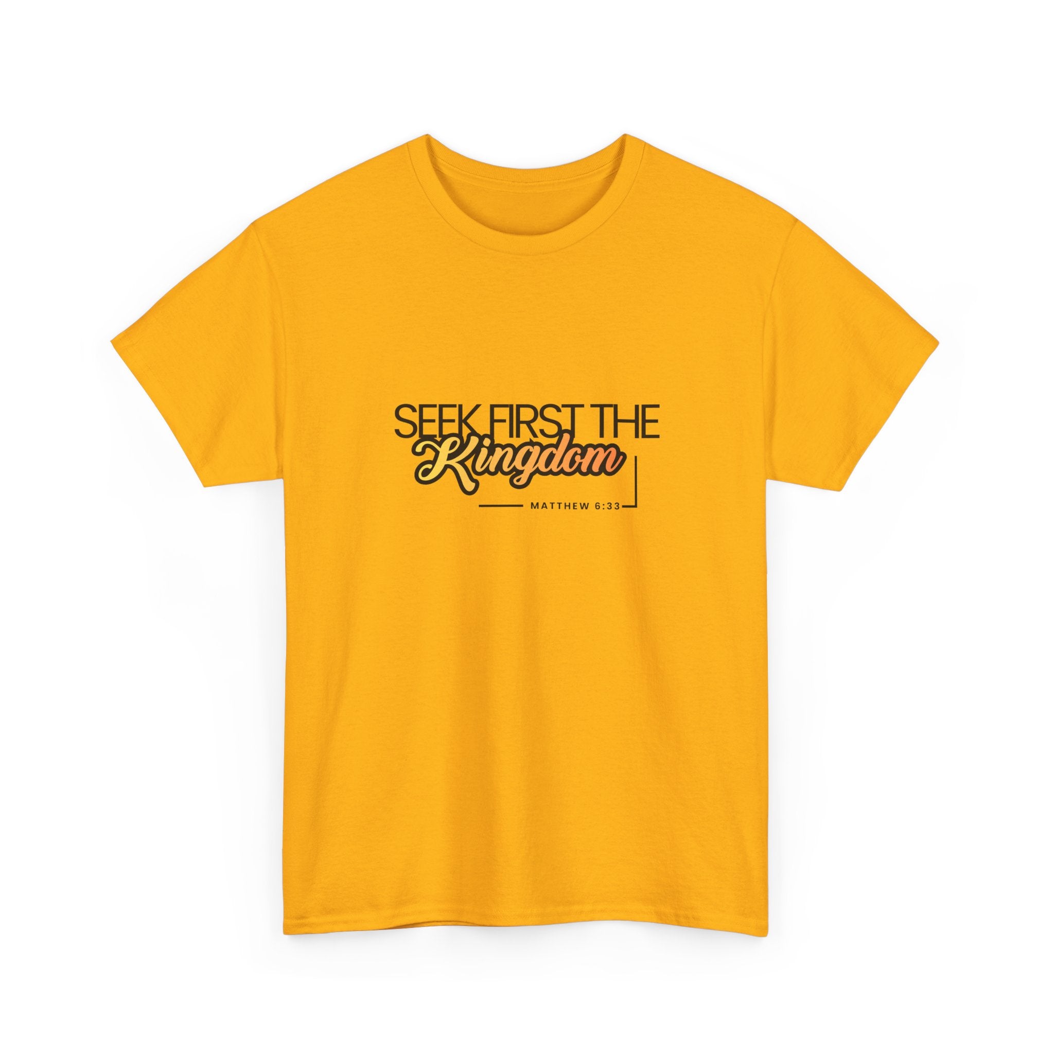 Seek First the Kingdom Tee — Christian Faith Graphic T-Shirt (Matthew 6:33)