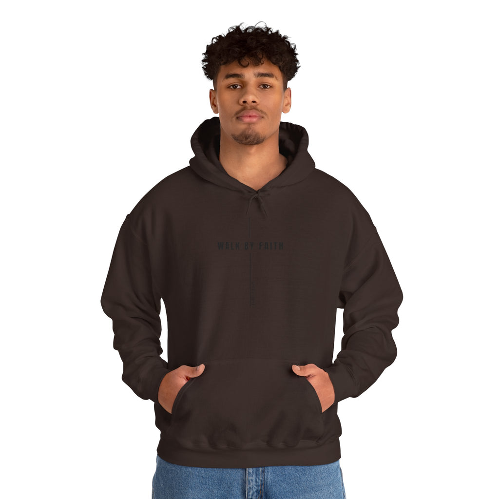 Walk By Faith Hoodie — Minimal Christian Inspirational Sweatshirt