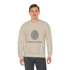 Christian Crewneck Sweatshirt "Heavenly Crafted" Fingerprint Pullover, Psalm 139 Identity Apparel, Unique Faith Graphic Sweatshirt