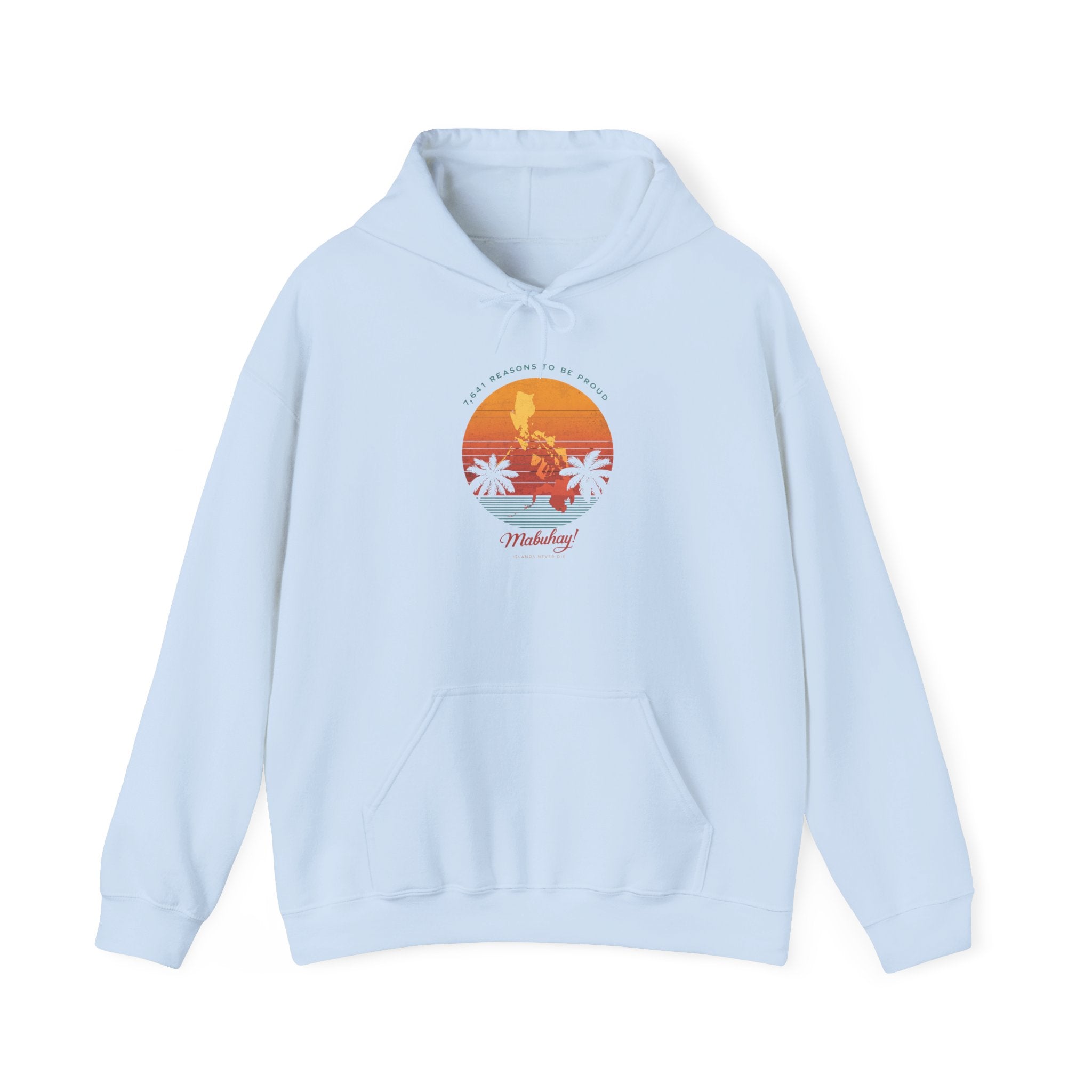 Hoodie • Mabuhay Sunset Palm Graphic — "Philippines" Retro Beach Vibes