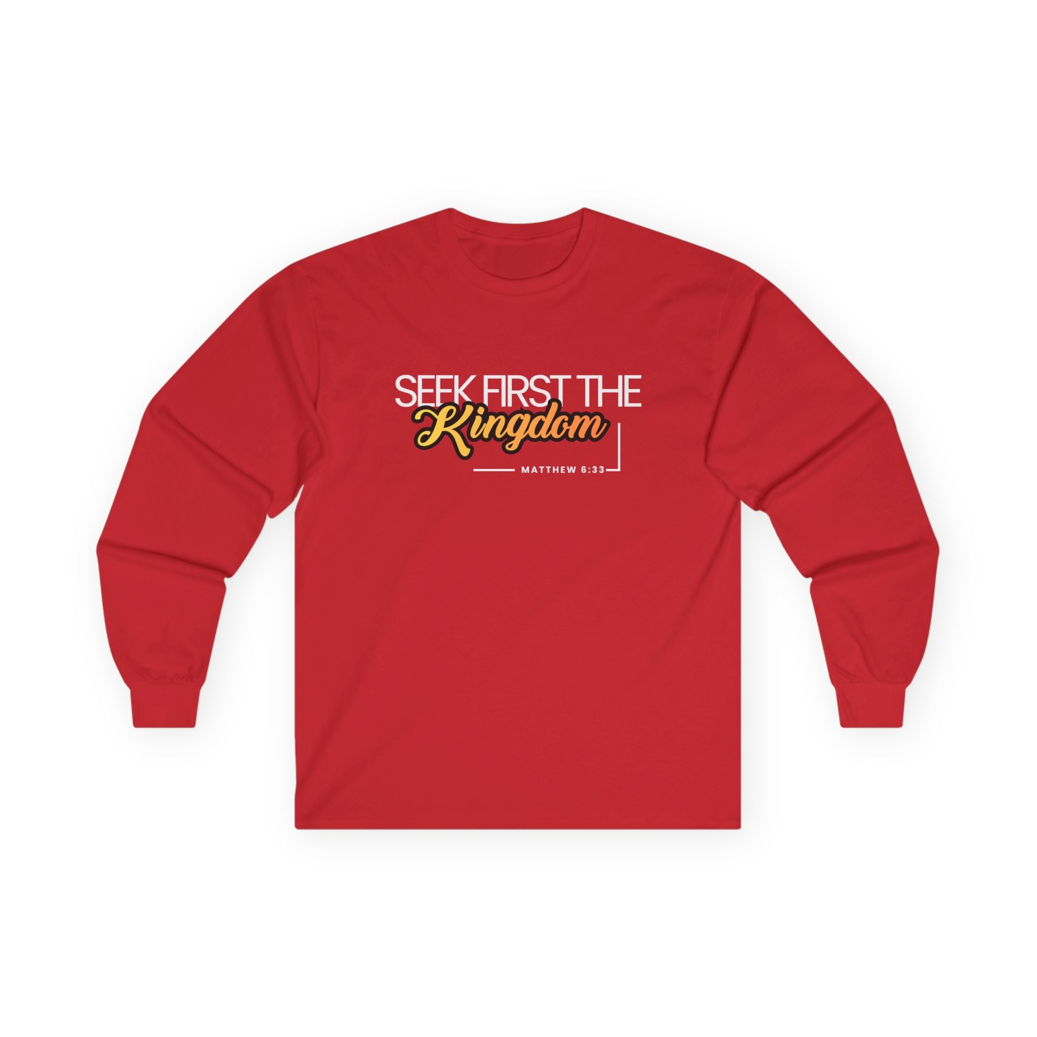 Seek First the Kingdom Long Sleeve Christian Tee