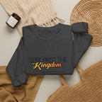 Seek First the Kingdom Crewneck Sweatshirt — Christian Faith Graphic Sweatshirt