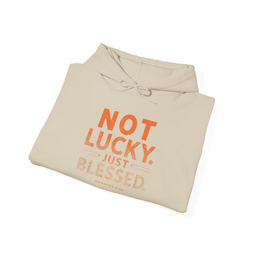 Not Lucky Just Blessed Hoodie — Faith-Based Inspirational Pullover