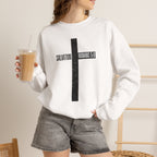Christian Crewneck Sweatshirt "Salvation" Romans 5:8 Pullover, Jesus Cross Apparel, Faith Grace Graphic Sweatshirt