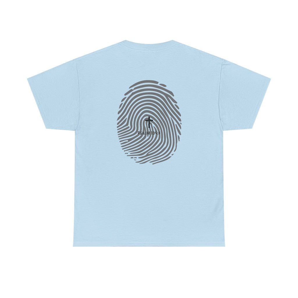Fingerprint Graphic Tee — Minimalist Identity T‑Shirt