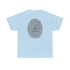 Fingerprint Graphic Tee — Minimalist Identity T‑Shirt